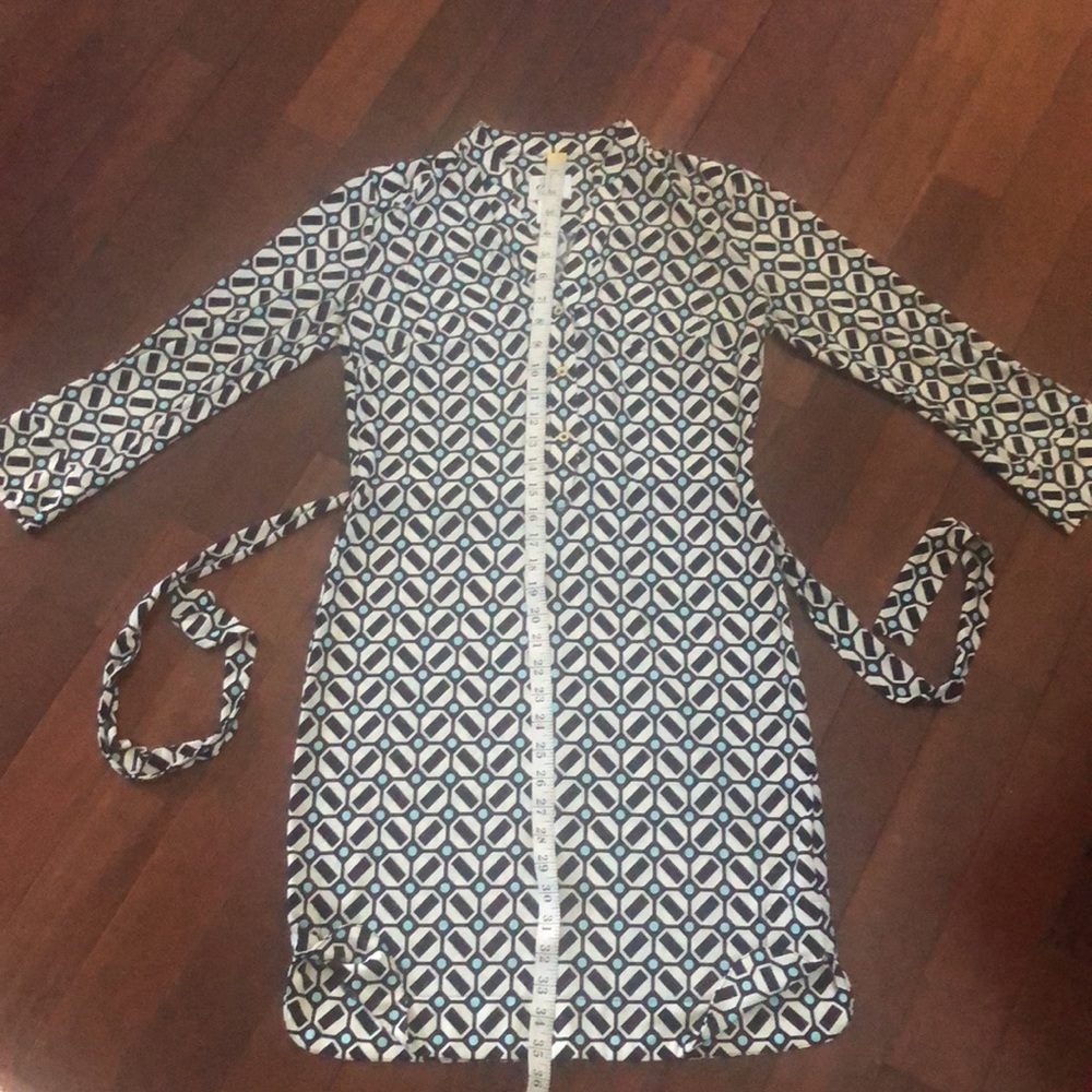 Dm Collection Belted Print Dress View 5